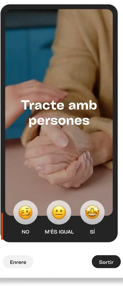 Test de afinidad con respuestas en emoji