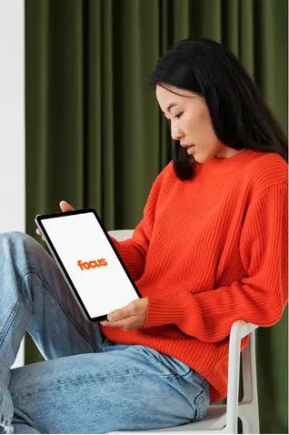La app Focus en una tablet