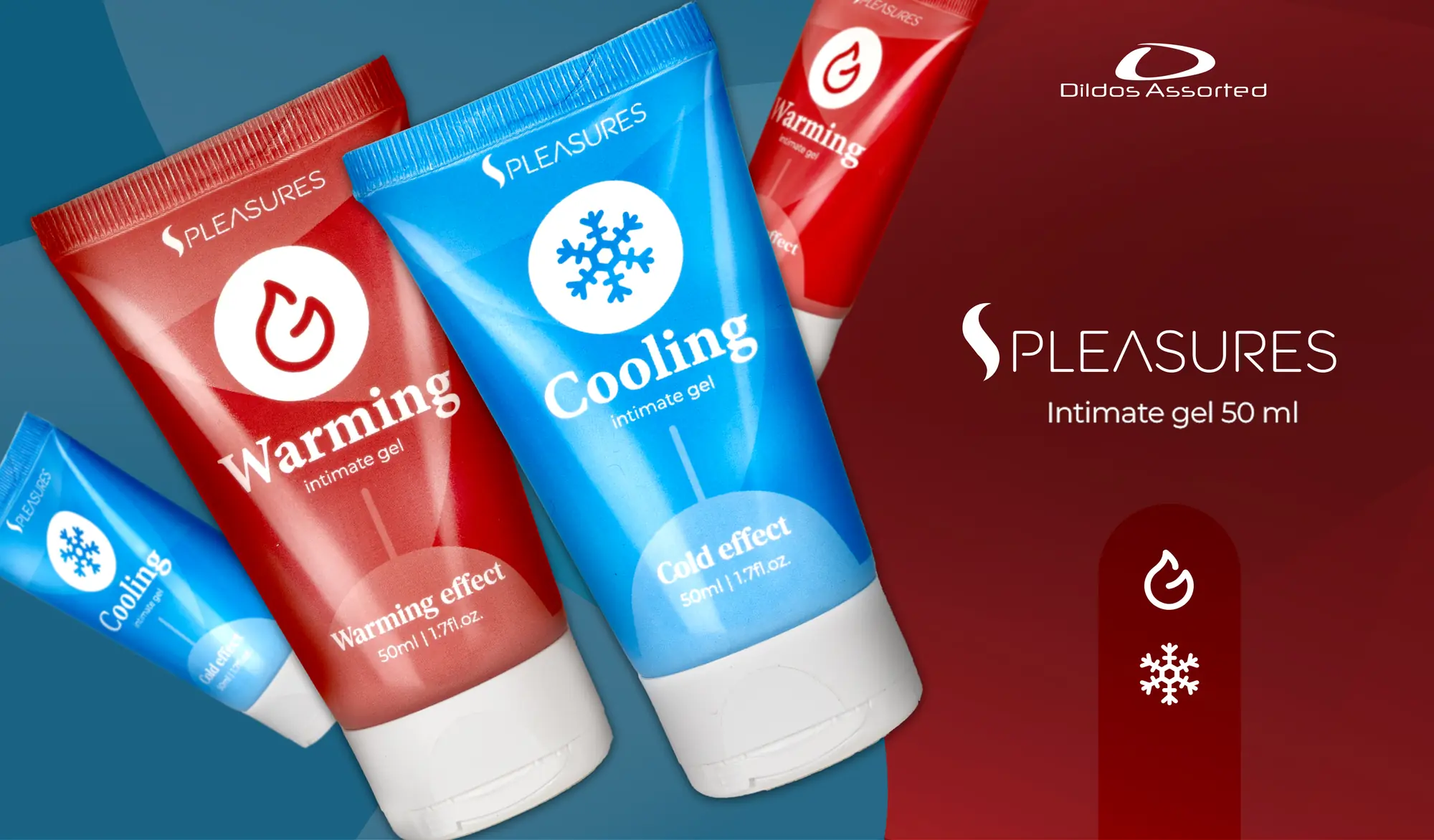 Banner de punto de venta para geles calor y frío