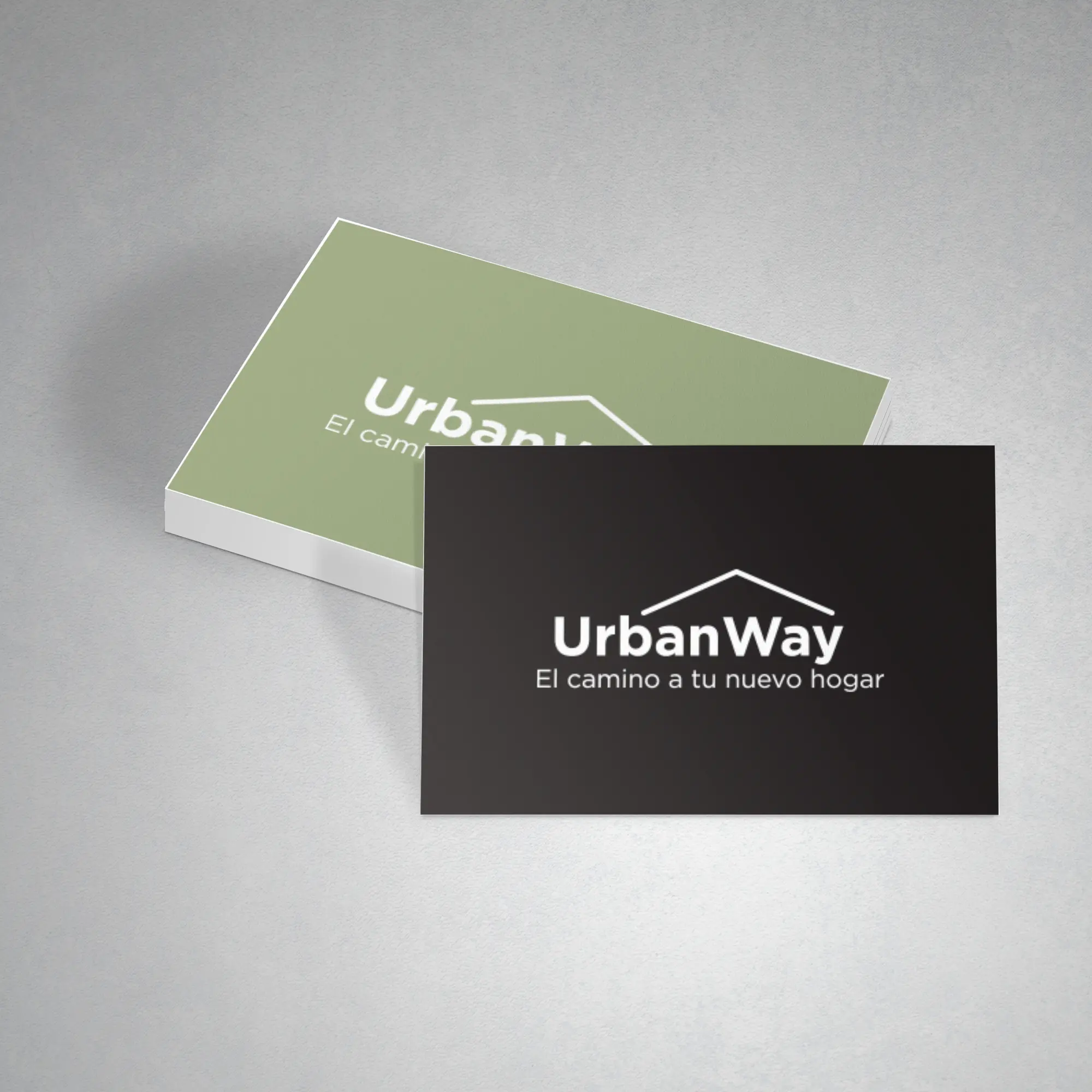 Tarjetas de presentación de Urban Way en versión clara y oscura